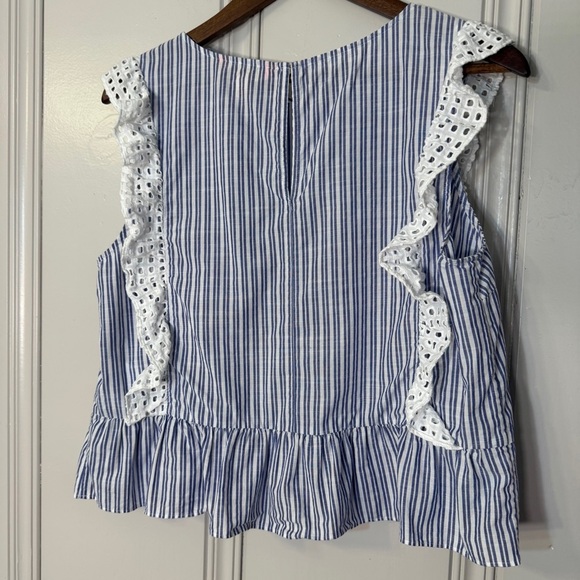 Lilly Pulitzer Blue and White Striped Blouse - Picture 11 of 16